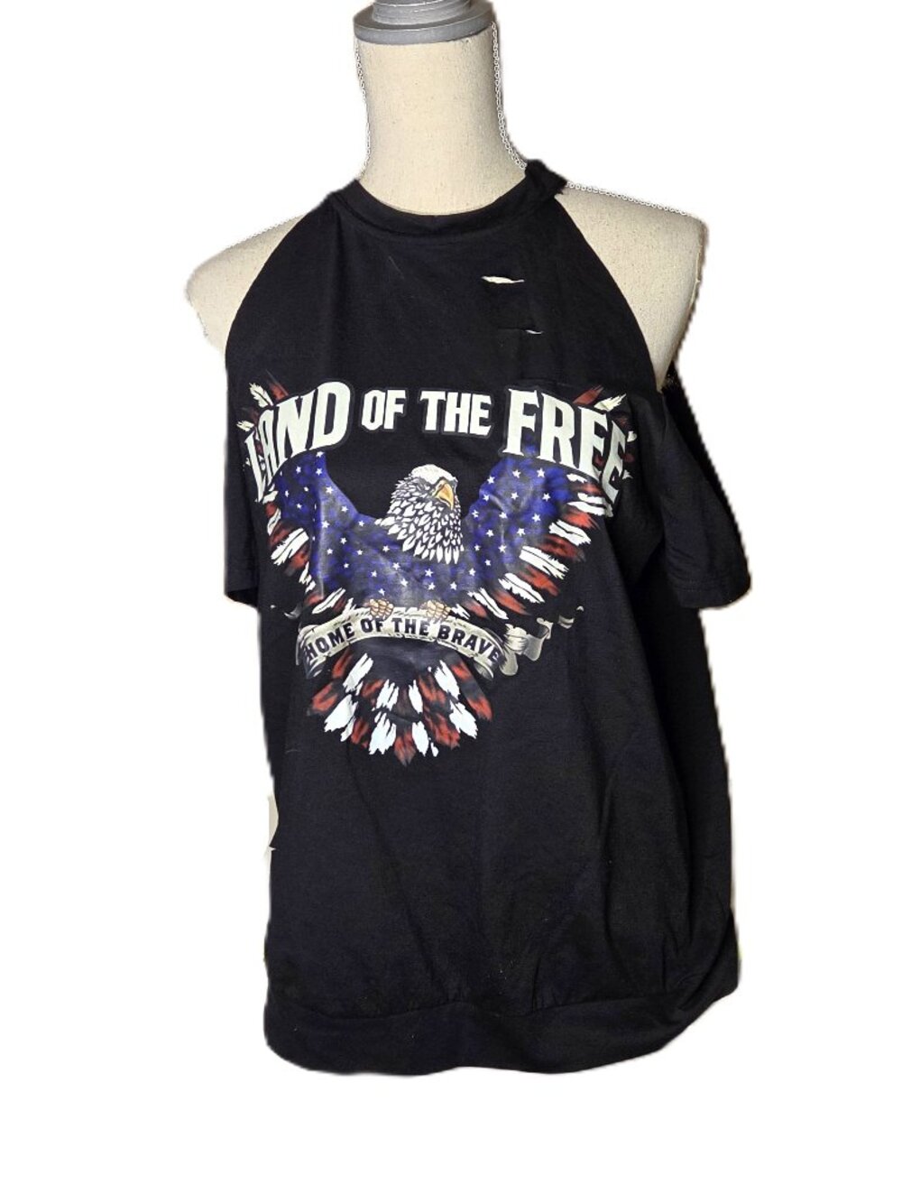 NWT Sheilay Women's Medium July 4th Independence USA America Patriotic Tee